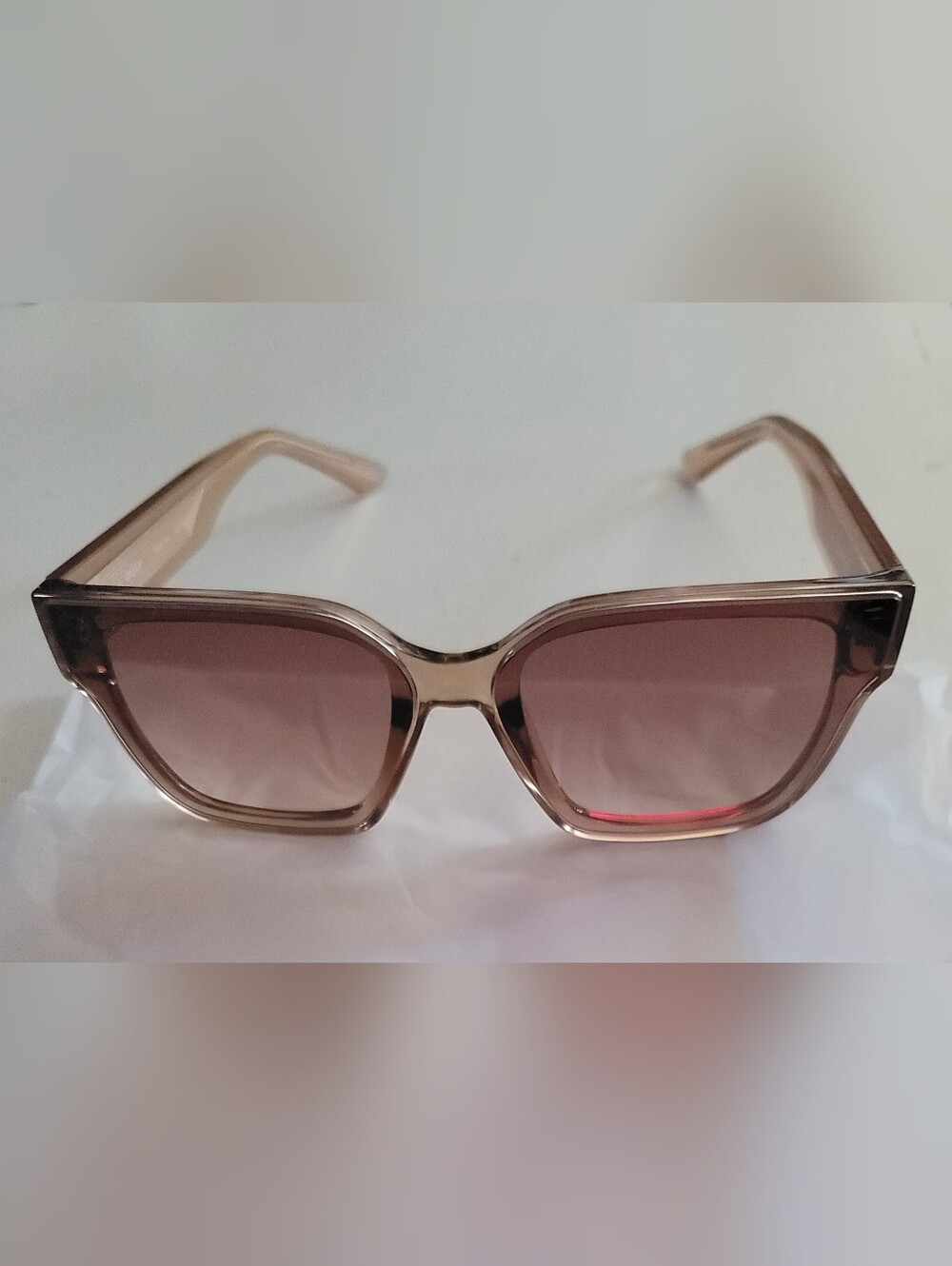 Quay Women's Transluscent Brown Oversized Sunglasses - Picture 2 of 2